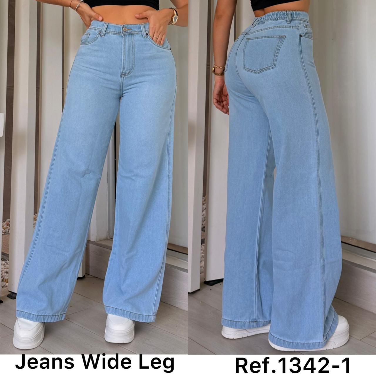 Ref. 1342-1 PN DAMA AZUL CIELO JEANS BOTA RECTA PREMIUM