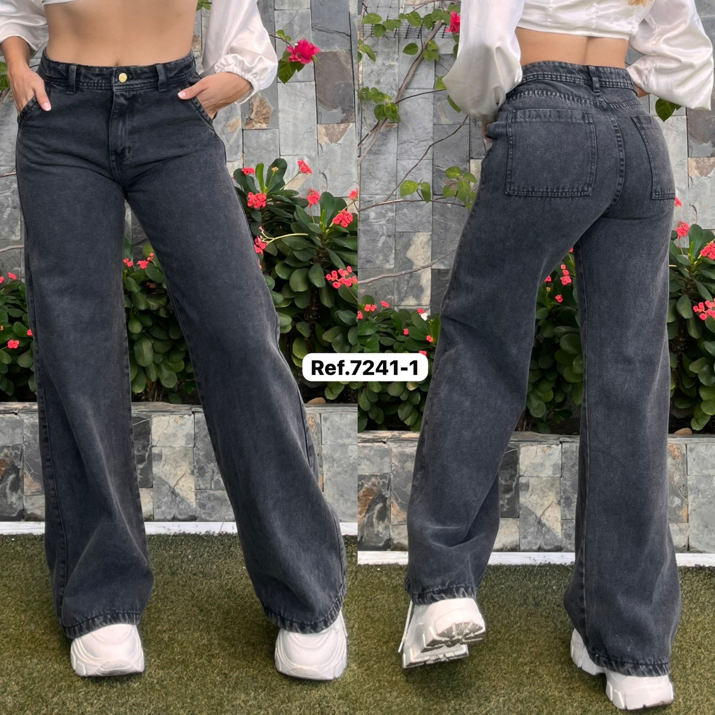 7241-1  PN DAMA JEANS PREMIUM CARGO BOTA RECTA