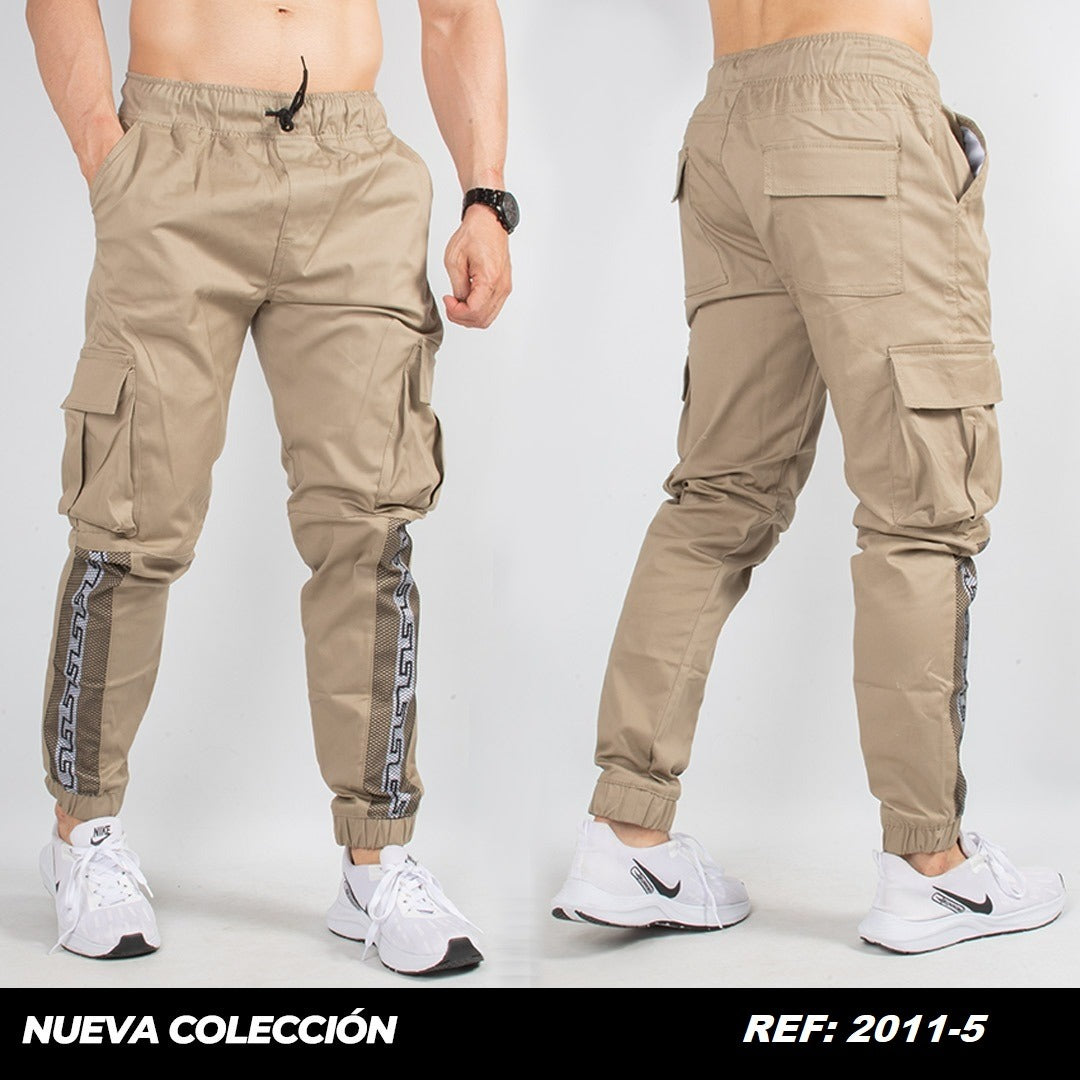 PANTALON CARGO DE HOMBRE BEIGE 2011-5