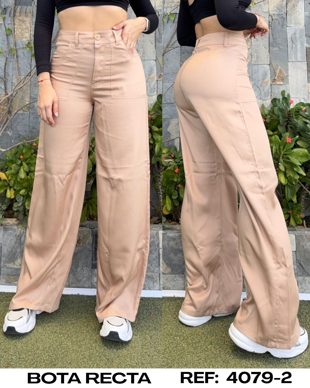 4079-2 KAKI PN DAMA BOTA RECTA PREMIUM