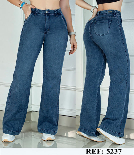 5237 VERDE PN DAMA JEANS BOTA RECTA STRECTH PREMIUM