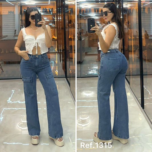 Ref. 1315 SENCILLO PN DAMA JEANS BOTA RECTA PREMIUM