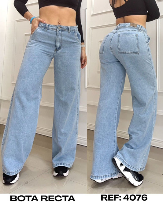 4076 PN DAMA JEANS PREMIUM BOTA RECTA