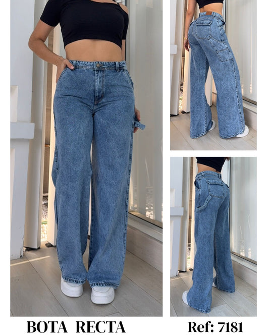 7181 PN DAMA JEANS PREMIUM BOTA RECTA CARPINTERO