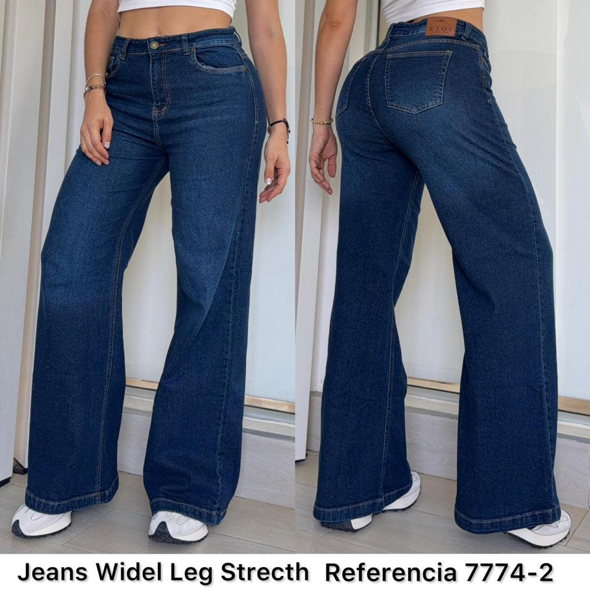 Ref. 7774-2 PN DAMA JEANS WIDE LEG STRECTH AZUL OSCURO