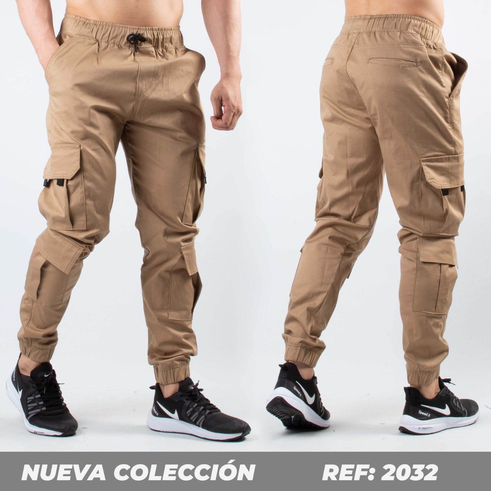 PANTALON CARGO DE HOMBRE BEIGE 2032