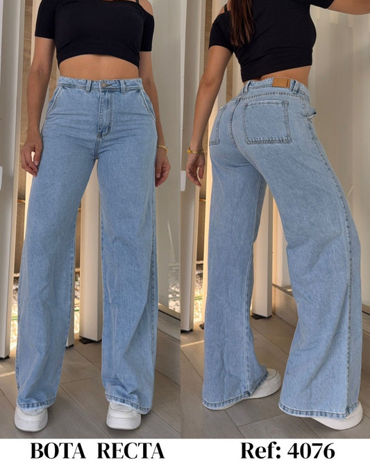 4076 PN DAMA JEANS PREMIUM BOTA RECTA